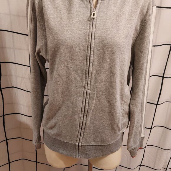 Scotch & Soda Grey/Orange New Men’s L Full Zip Bomber Sweatshirt - Picture 4 of 11